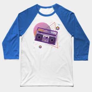 Cool 80s boombox Baseball T-Shirt